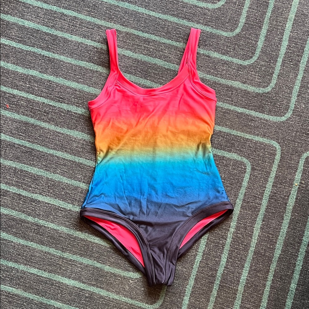 Beach Riot Pink and Blue Gradient One Piece - Picture 3 of 6